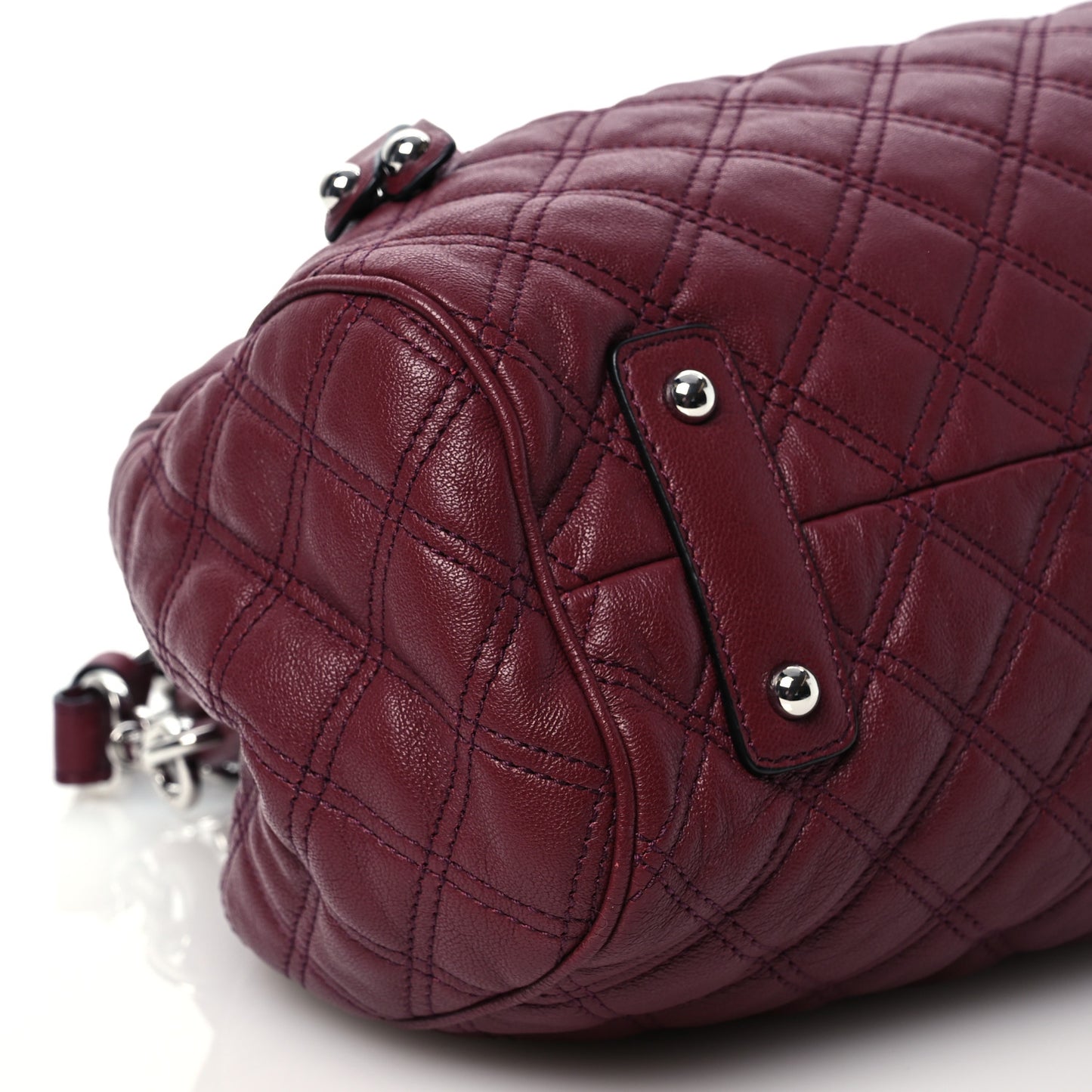Calfskin Quilted Stam Bag Cherry
