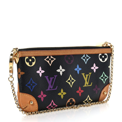Louis Vuitton Monogram Multicolor Pochette Milla MM Black 3 of 6