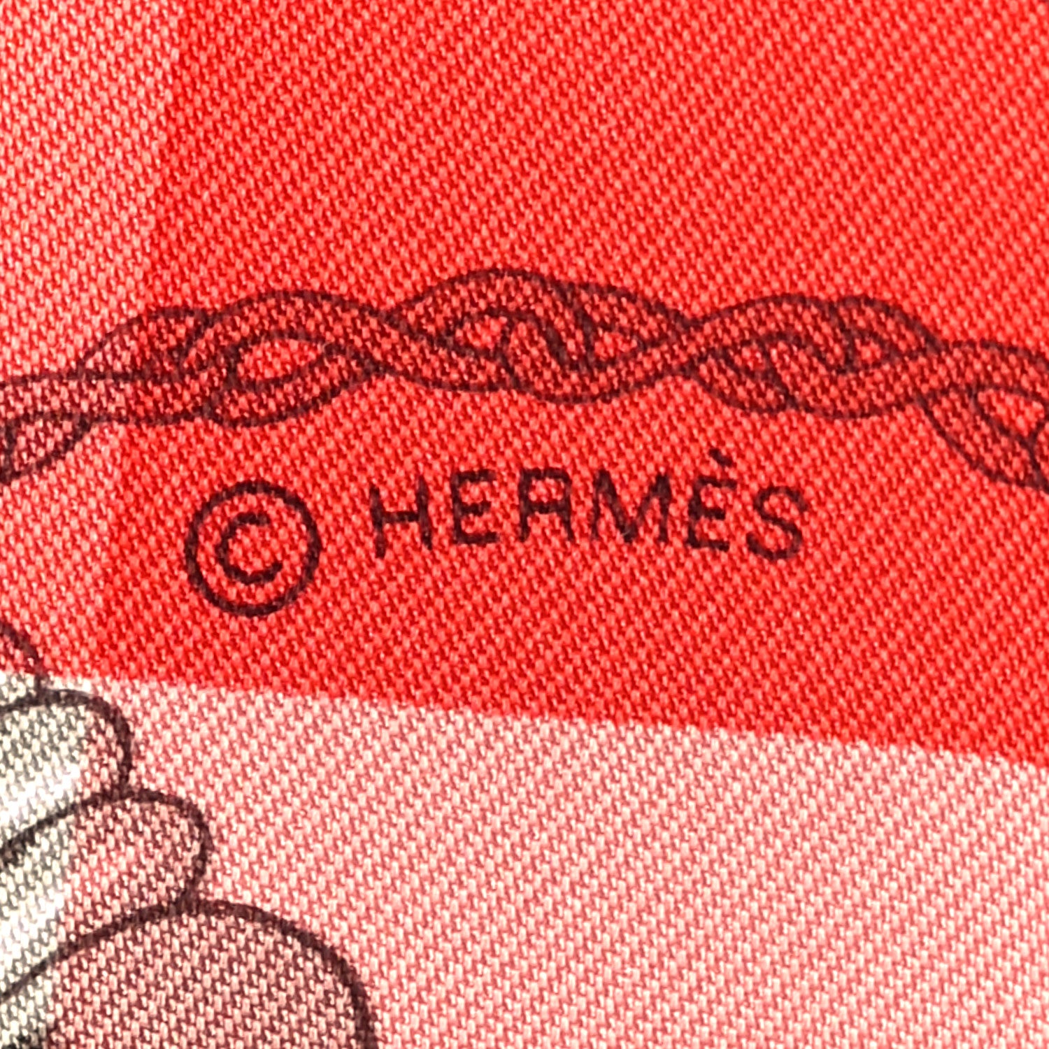 Hermes Silk Mors Et Gourmettes Vichy Twilly Rouge Bleu Gitane White 4 of 4