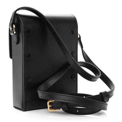 Gucci Boarded Plutone Calfskin Mini Horsebit 1955 Crossbody Bag Black 3 of 11