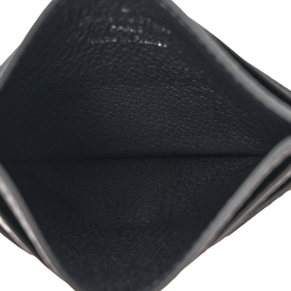 Louis Vuitton Calfskin Monogram Shadow Double Card Holder Black 5 of 7