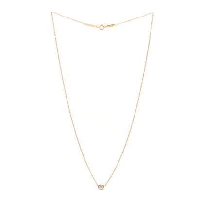 Tiffany 18K Yellow Gold Diamond .26ct Elsa Peretti Diamonds by the Yard Pendant Necklace 3 of 5