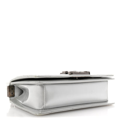 Chanel Iridescent Glazed Calfskin Small Boy Flap Silver 4 of 11