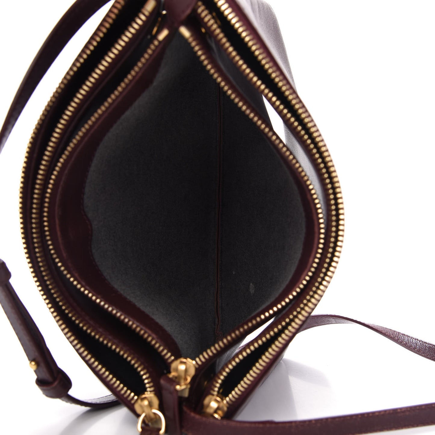 Lambskin Large Trio Crossbody Bag Burgundy