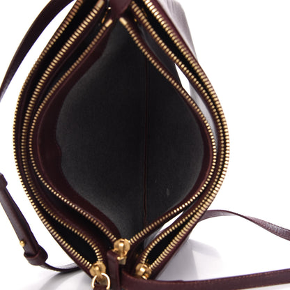 Celine Lambskin Large Trio Crossbody Bag Burgundy 6 of 11