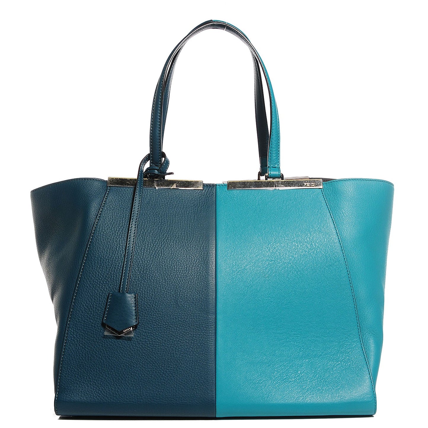Vitello Bi-Color Large 3Jours Tote Oceano Lago