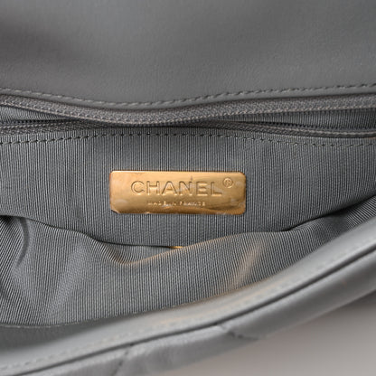 Chanel Lambskin Quilted Medium Chanel 19 Flap Grey 6 of 10