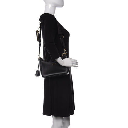 Prada Saffiano Lux Re-Edition 2005 Shoulder Bag Black 2 of 9
