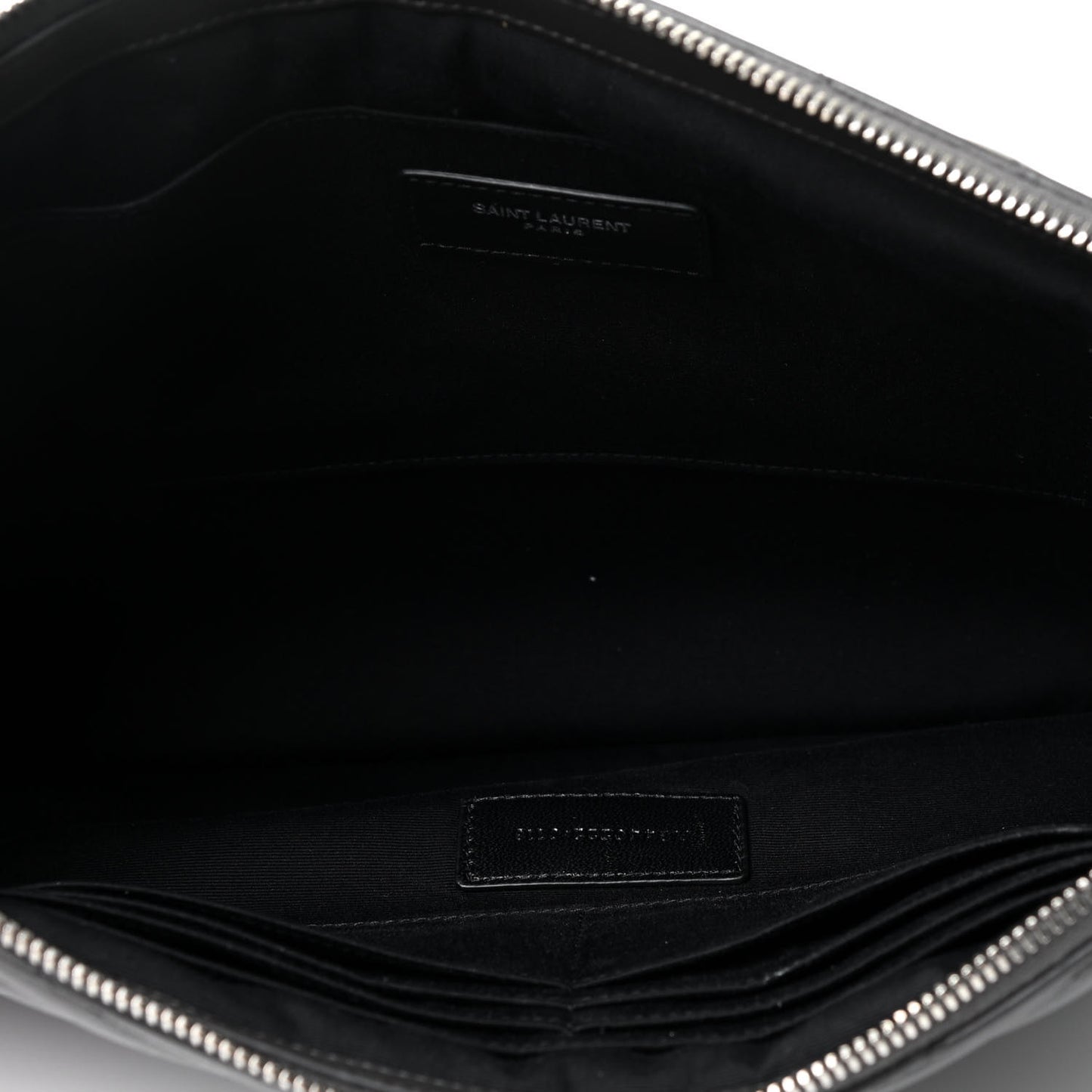 Calfskin Matelasse Chevron Cassandre Monogram Document Holder Coal