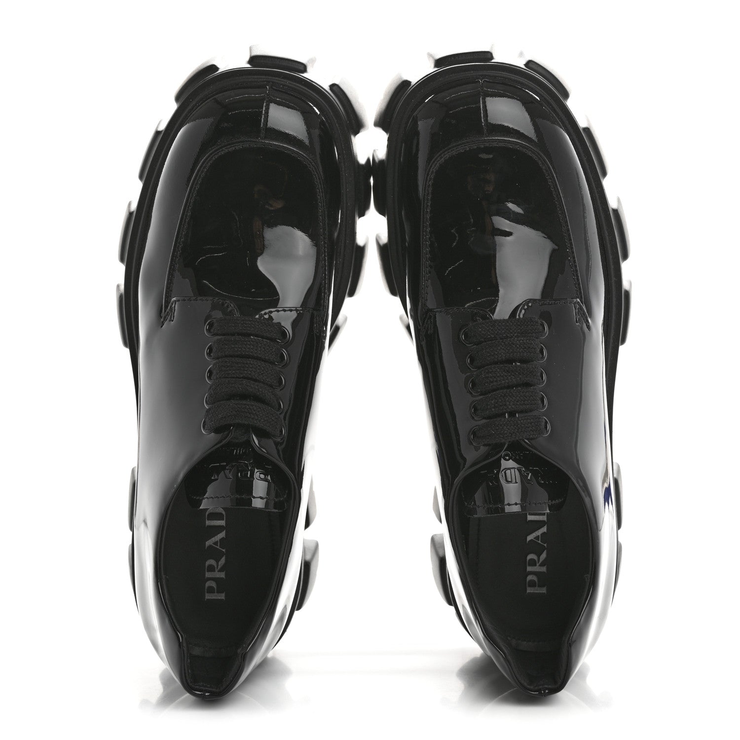 Prada Monolith 55mm Derby Loafers 8 Black 2 of 10