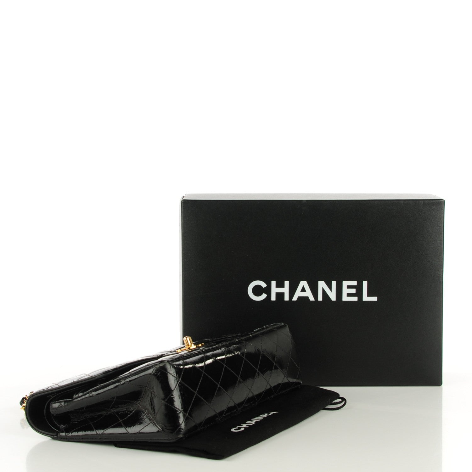 Chanel Patent Quilted Medium Double Flap Black 5 of 16