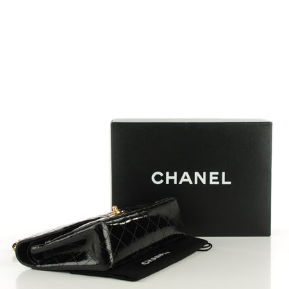 Chanel Patent Quilted Medium Double Flap Black 5 of 16