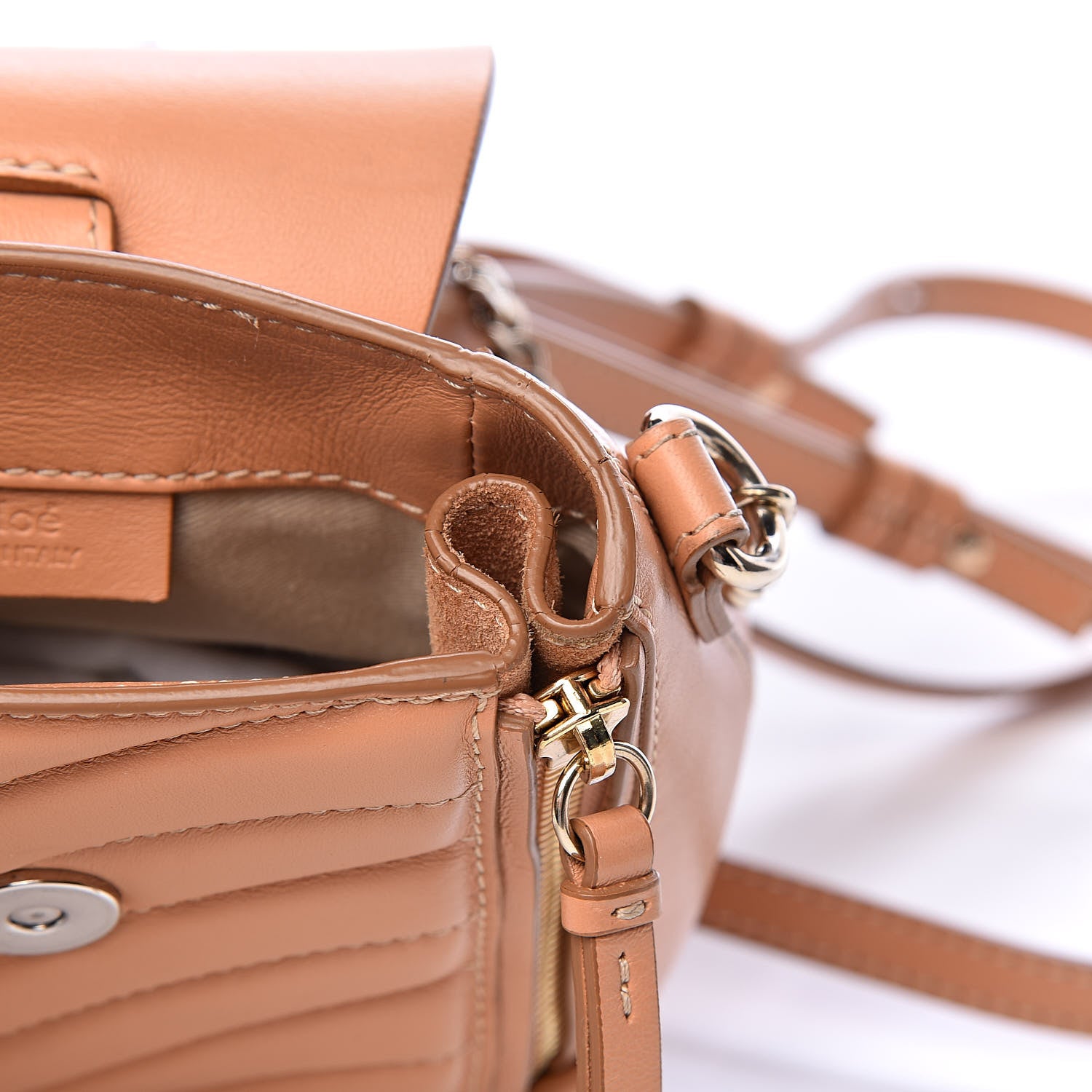 Chloe Calfskin Quilted Mini Faye Backpack Blushy Pink 12 of 14
