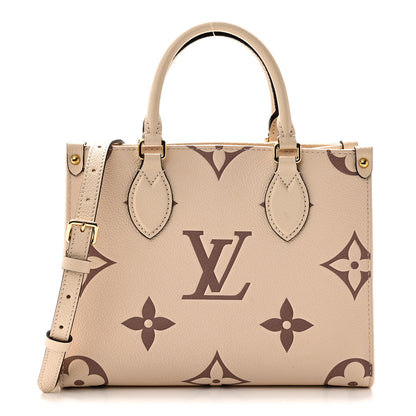 Louis Vuitton Empreinte Monogram Giant Onthego PM Creme Bois De Rose 1 of 9