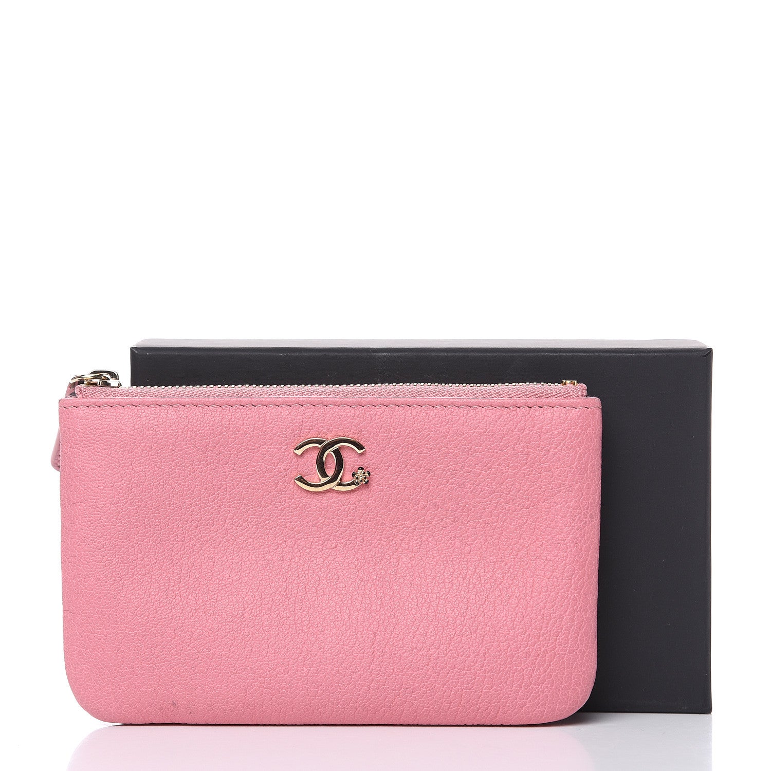 Chanel Goatskin Small CC Clover Cosmetic Case Pink 8 of 8