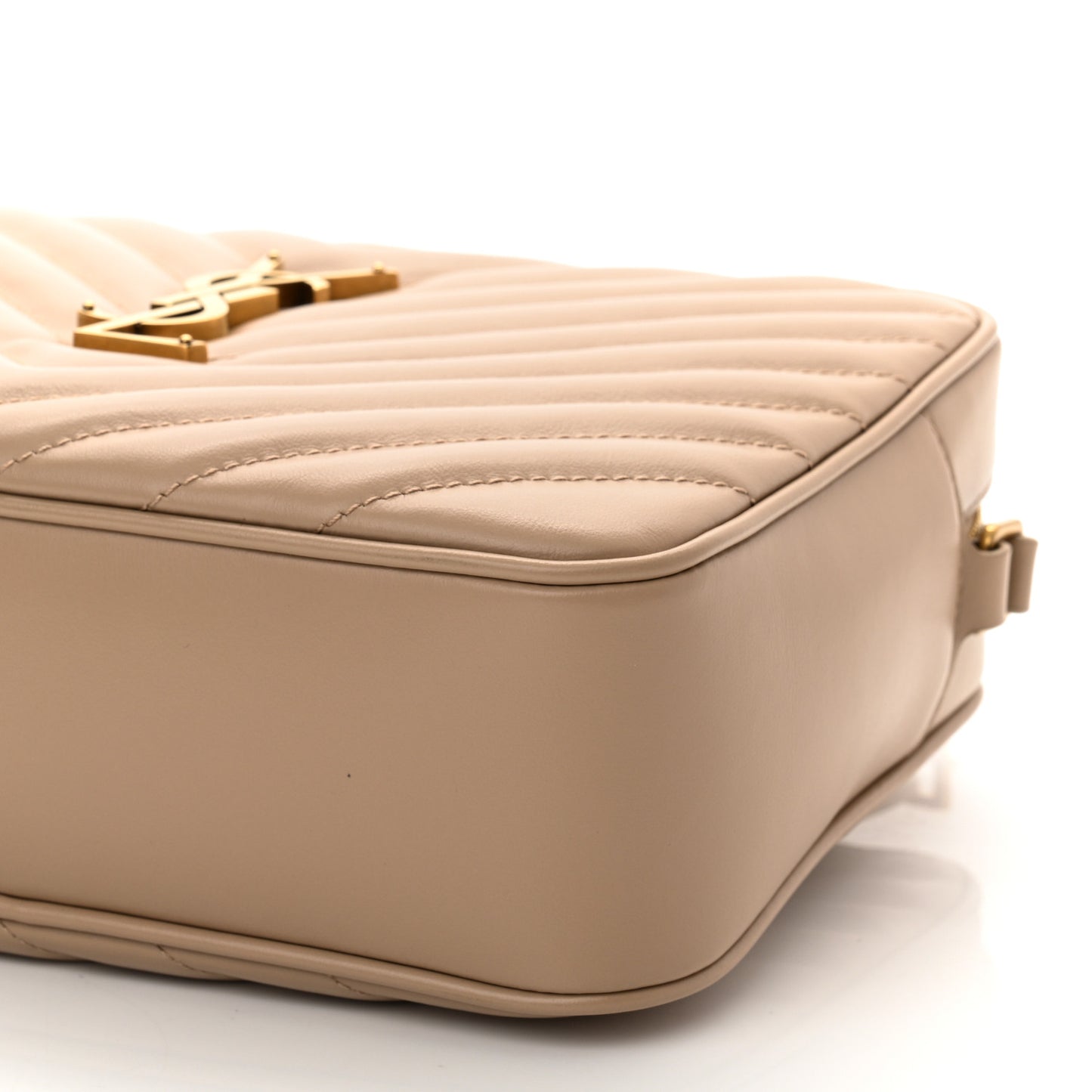 Calfskin Matelasse Monogram Lou Camera Bag Dark Latte