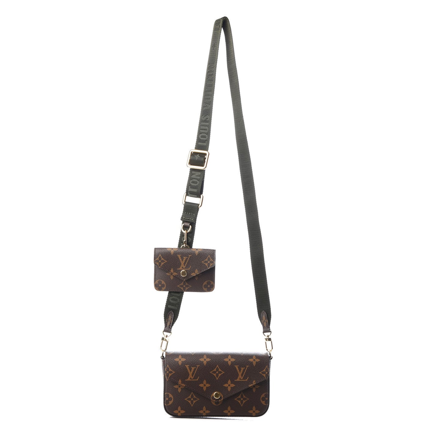 Monogram Felicie Strap & Go Kaki