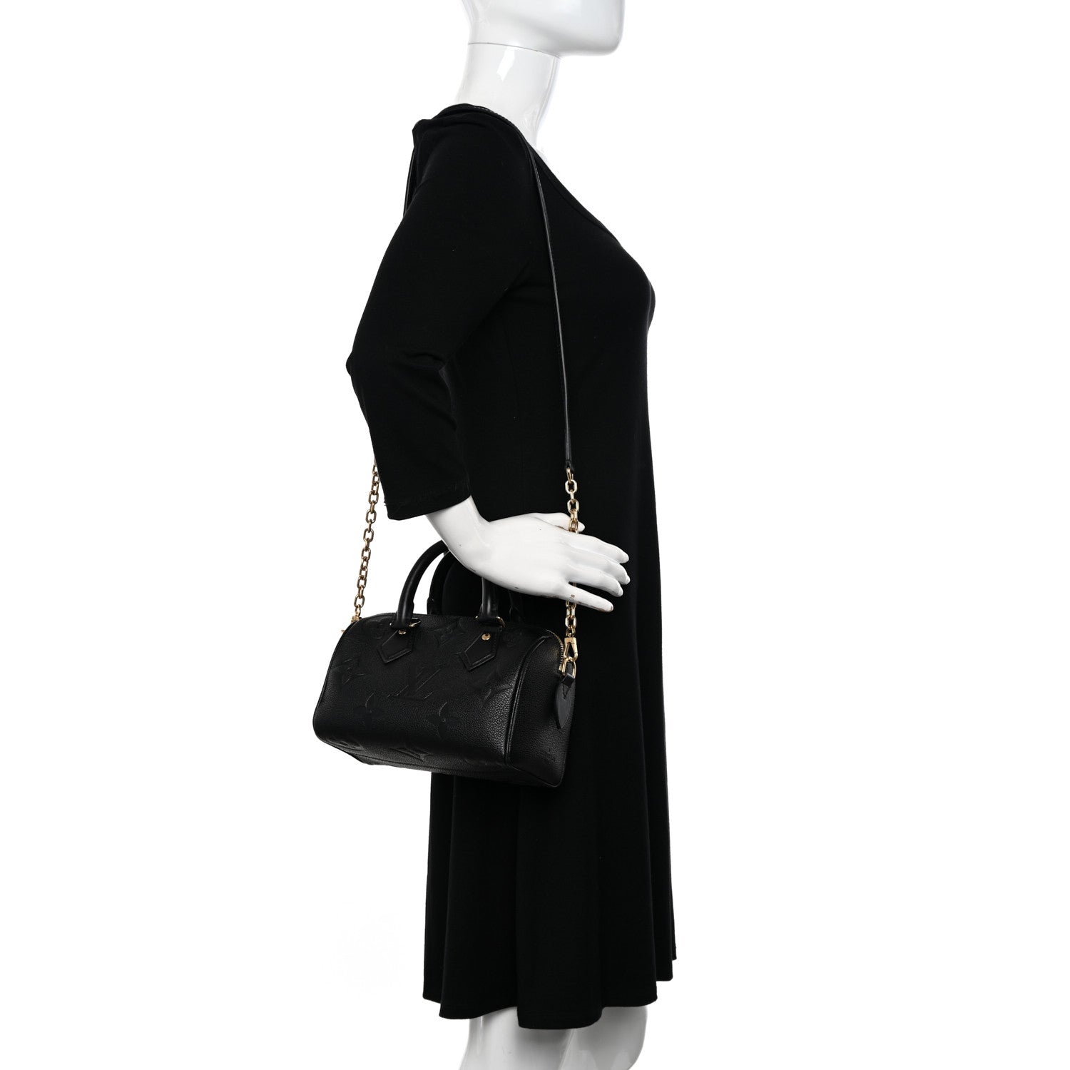 Louis Vuitton LOUIS VUITTON Empreinte Monogram Giant Speedy Bandouliere 20 Black 2 of 9