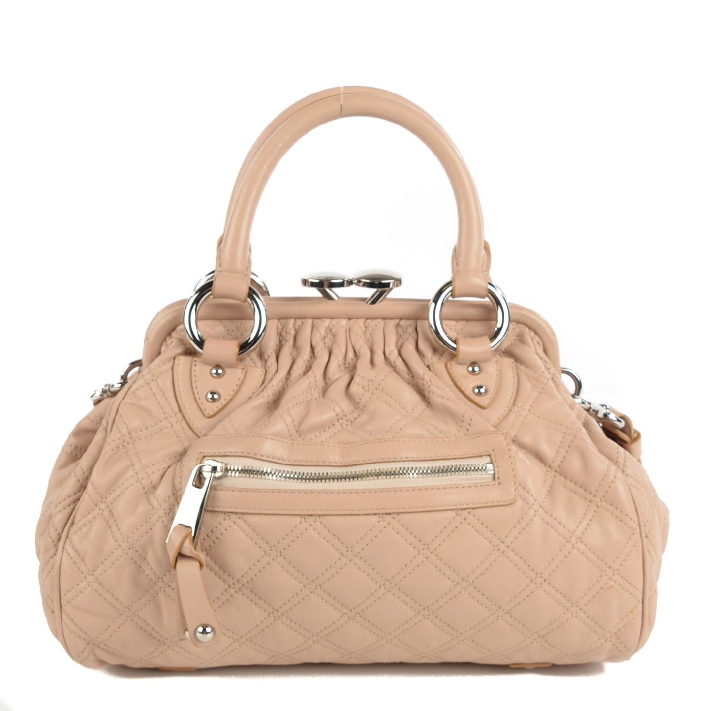 Calfskin Quilted Stam Blush