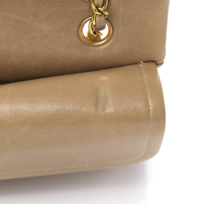 Chanel Lambskin Quilted Medium Double Flap Beige 10 of 22