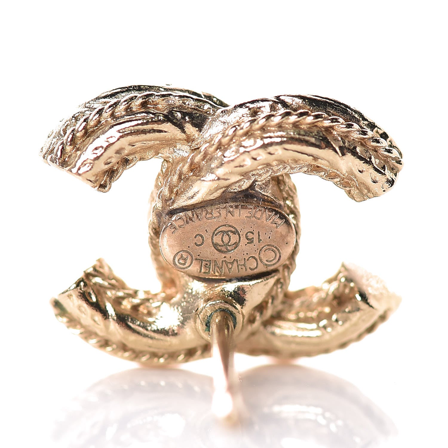 Chanel Pearl CC Earrings Light Gold 2 of 5
