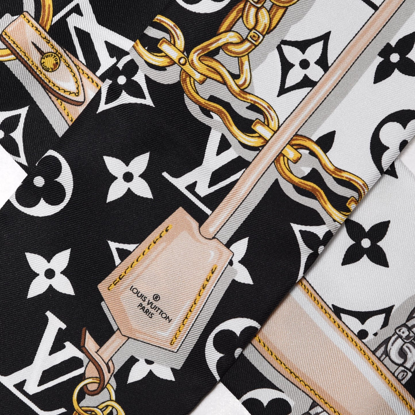 Silk Monogram Confidential Bandeau Black