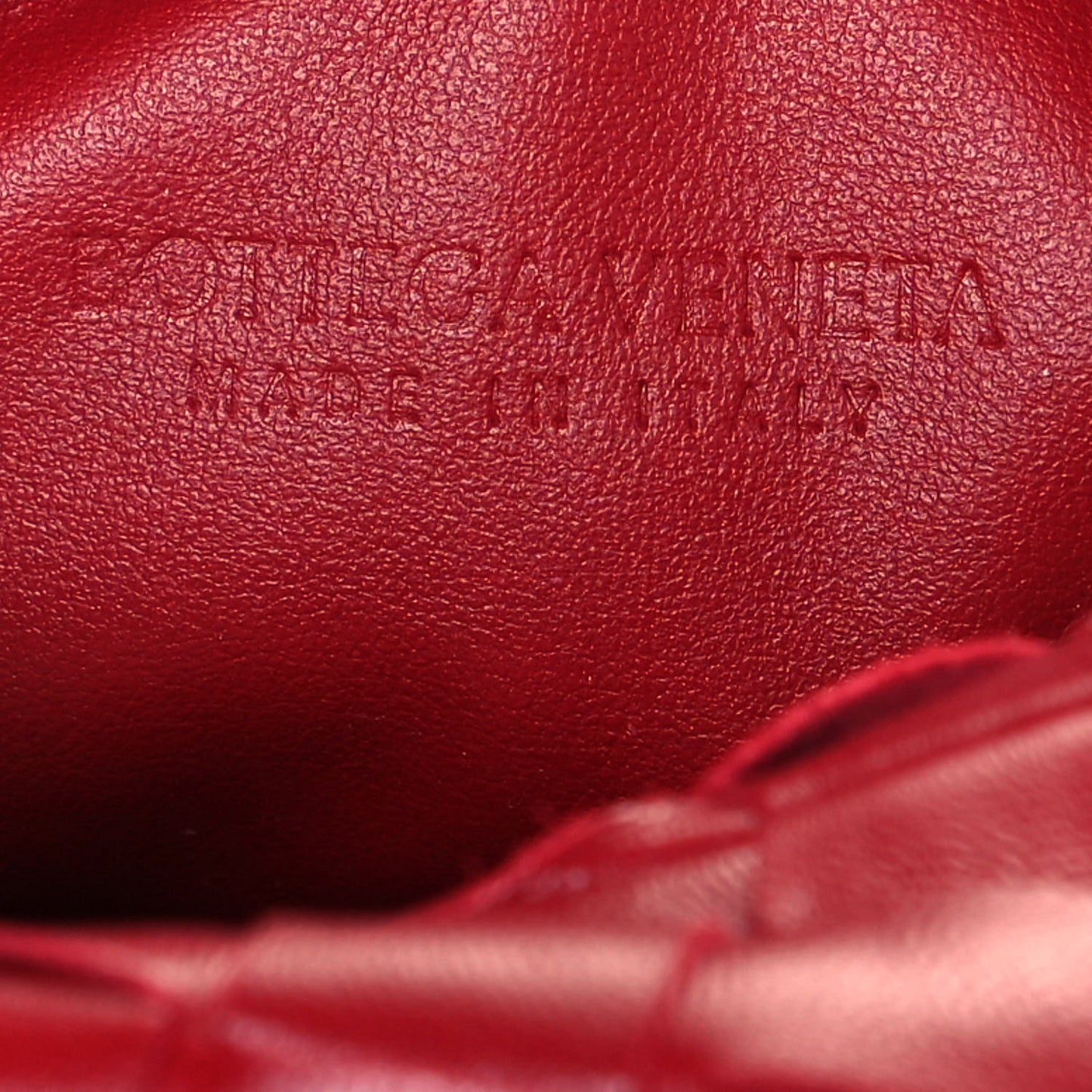 Nappa Intrecciato Mini Jodie Dark Red