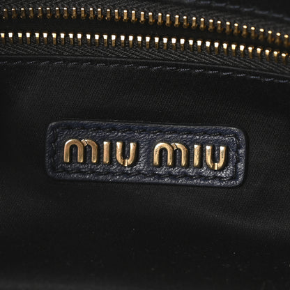 Miu Miu Nappa Matelasse Regular Arcadie Top Handle Bag Baltic Blue 6 of 10