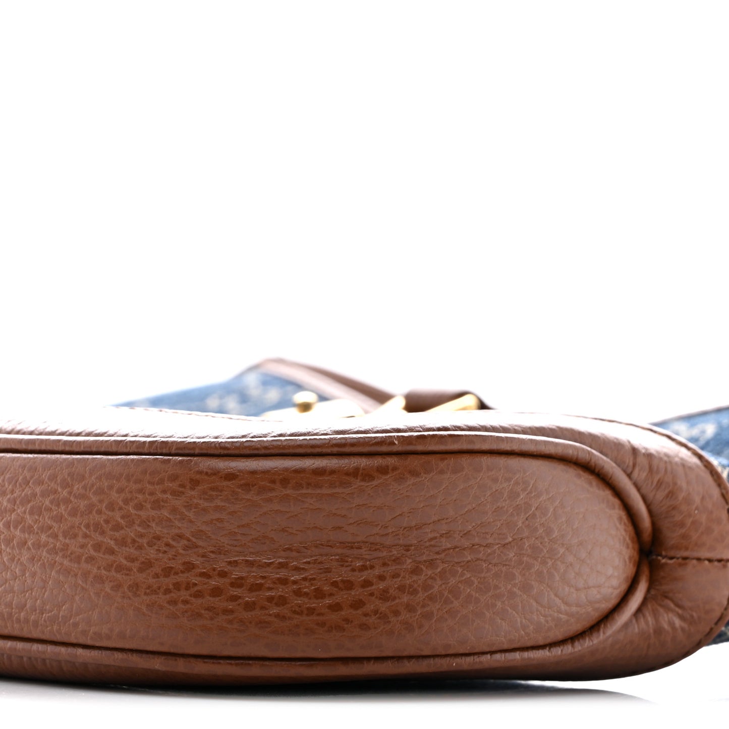 New Denim GG Monogram Calfskin Small Jackie 1961 Hobo Blue Tea Cuir