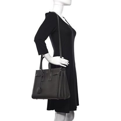 Saint Laurent Grained Calfskin Small Sac De Jour Black 2 of 14