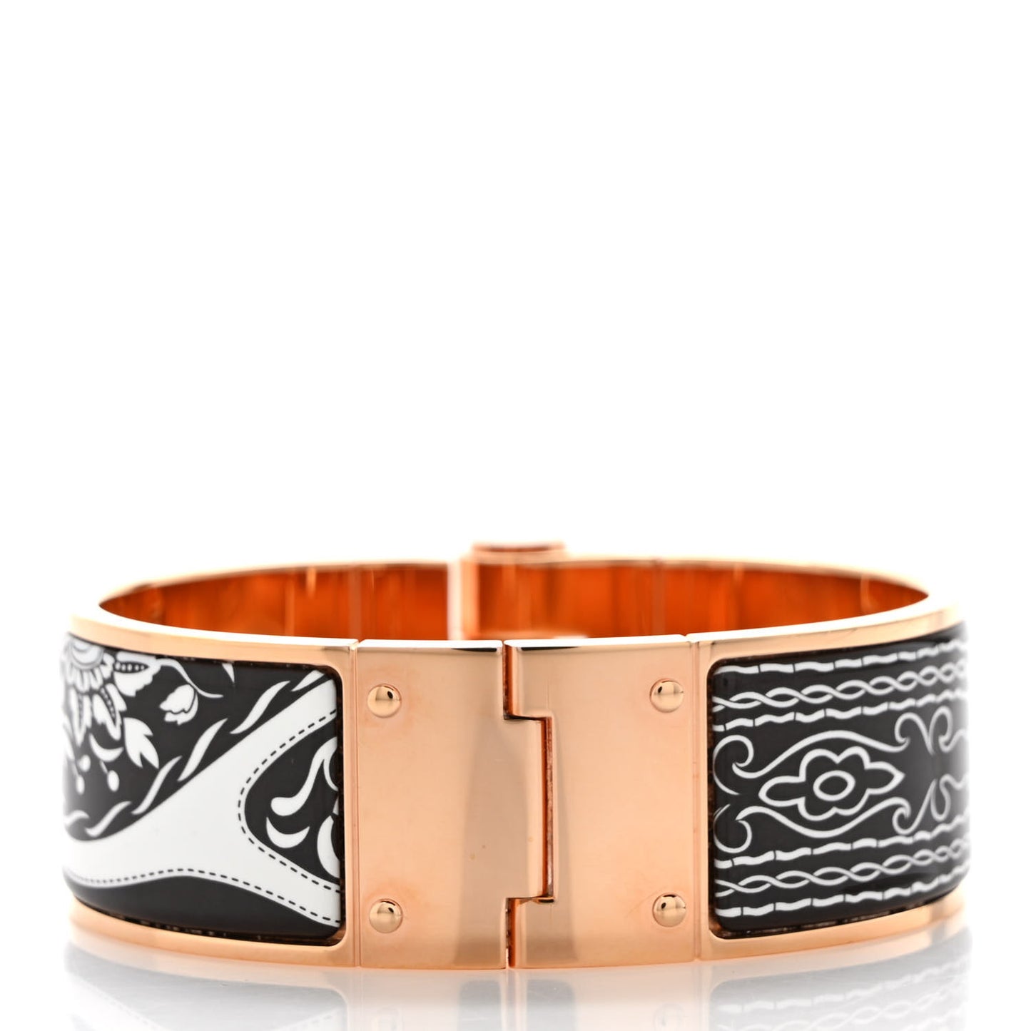 Enamel Printed Wide Hinged Bracelet M