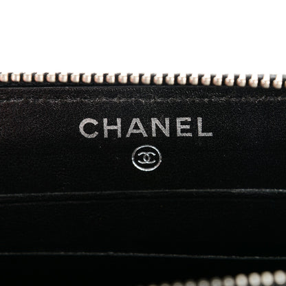 Chanel Lambskin Quilted Small Zip Around Wallet Black 14 of 16