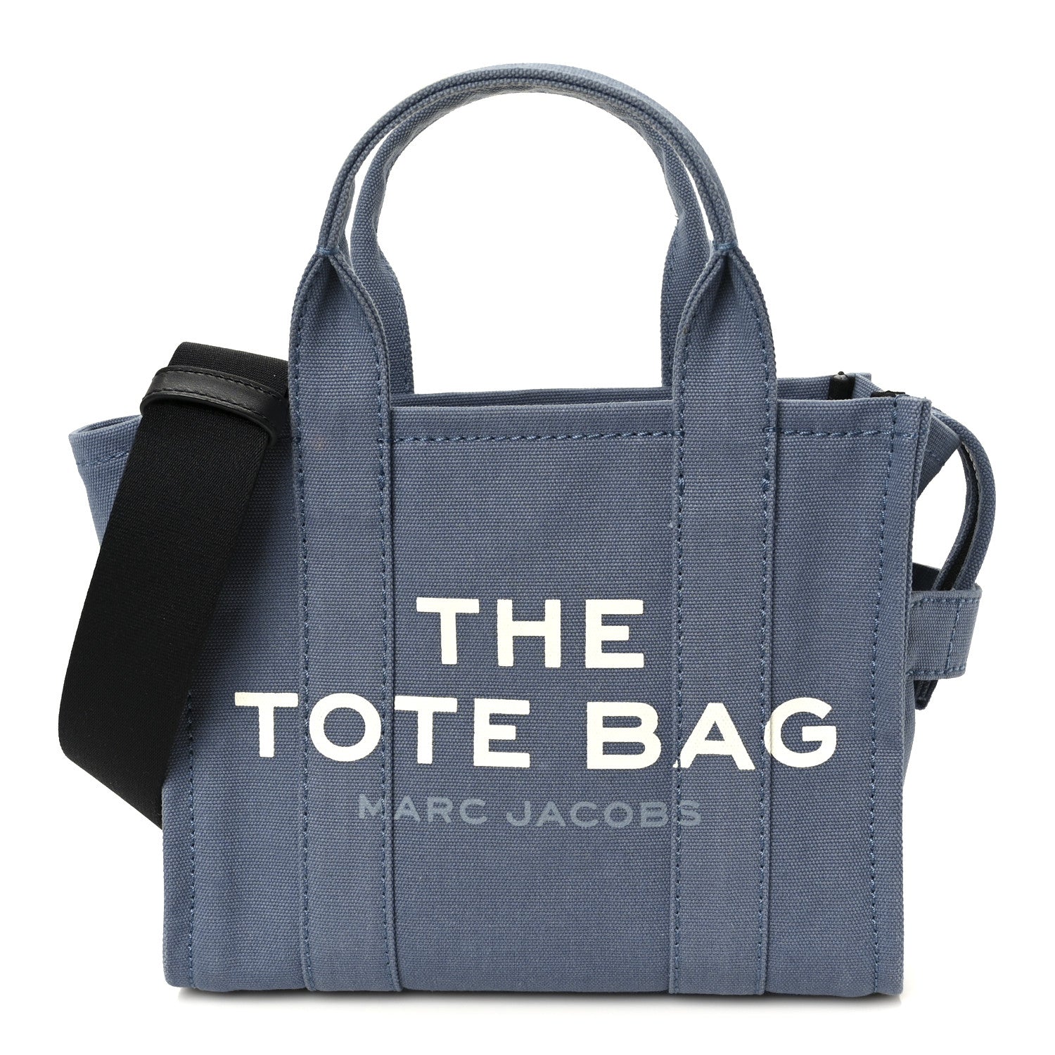 Marc Jacobs Cotton Canvas Small The Traveler Tote Bag Blue 1 of 10