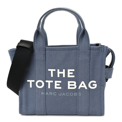 Marc Jacobs Cotton Canvas Small The Traveler Tote Bag Blue 1 of 10