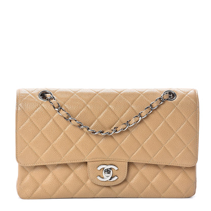 Chanel Caviar Quilted Medium Double Flap Beige 1 of 9