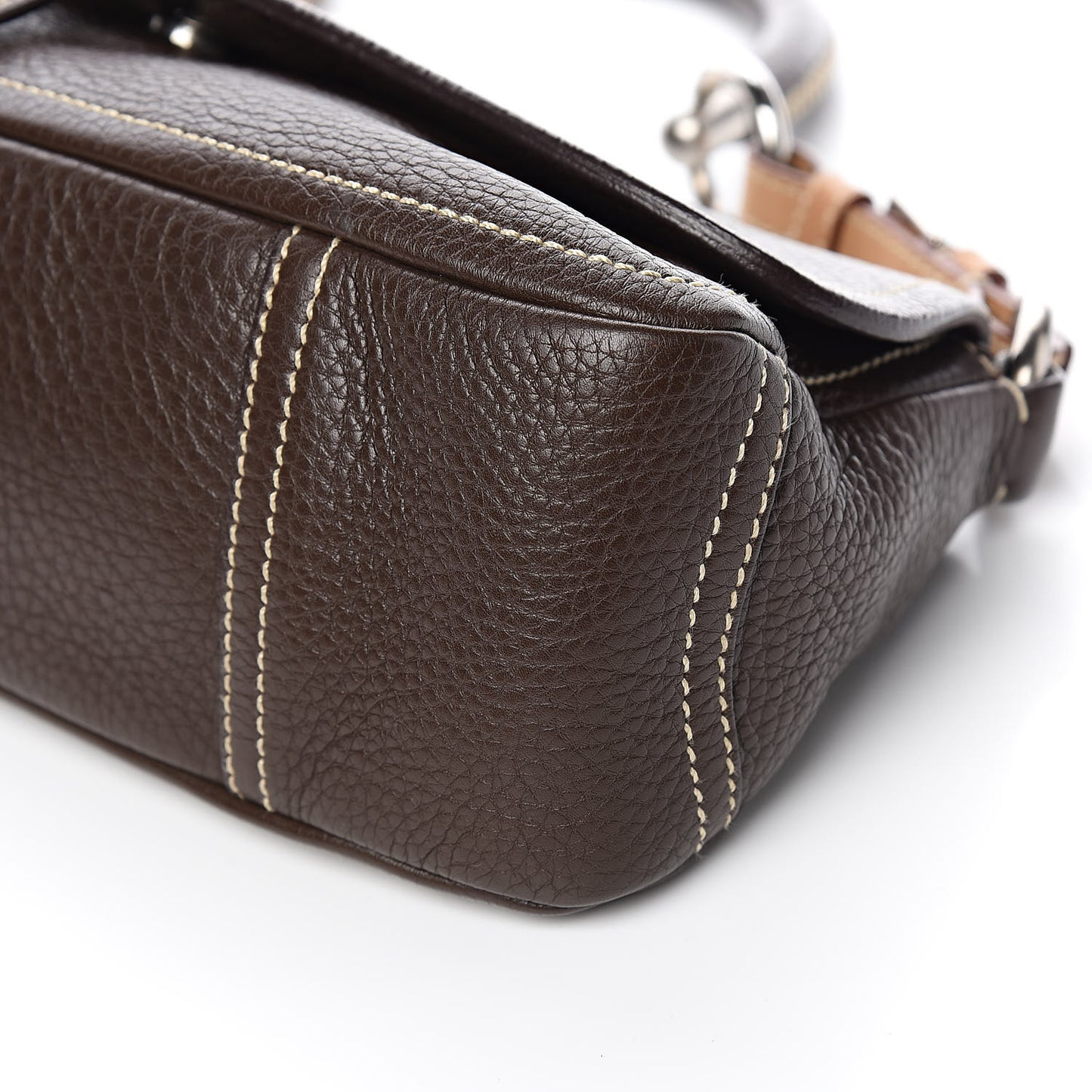 Vitello Daino Shoulder Bag Caffe Naturale