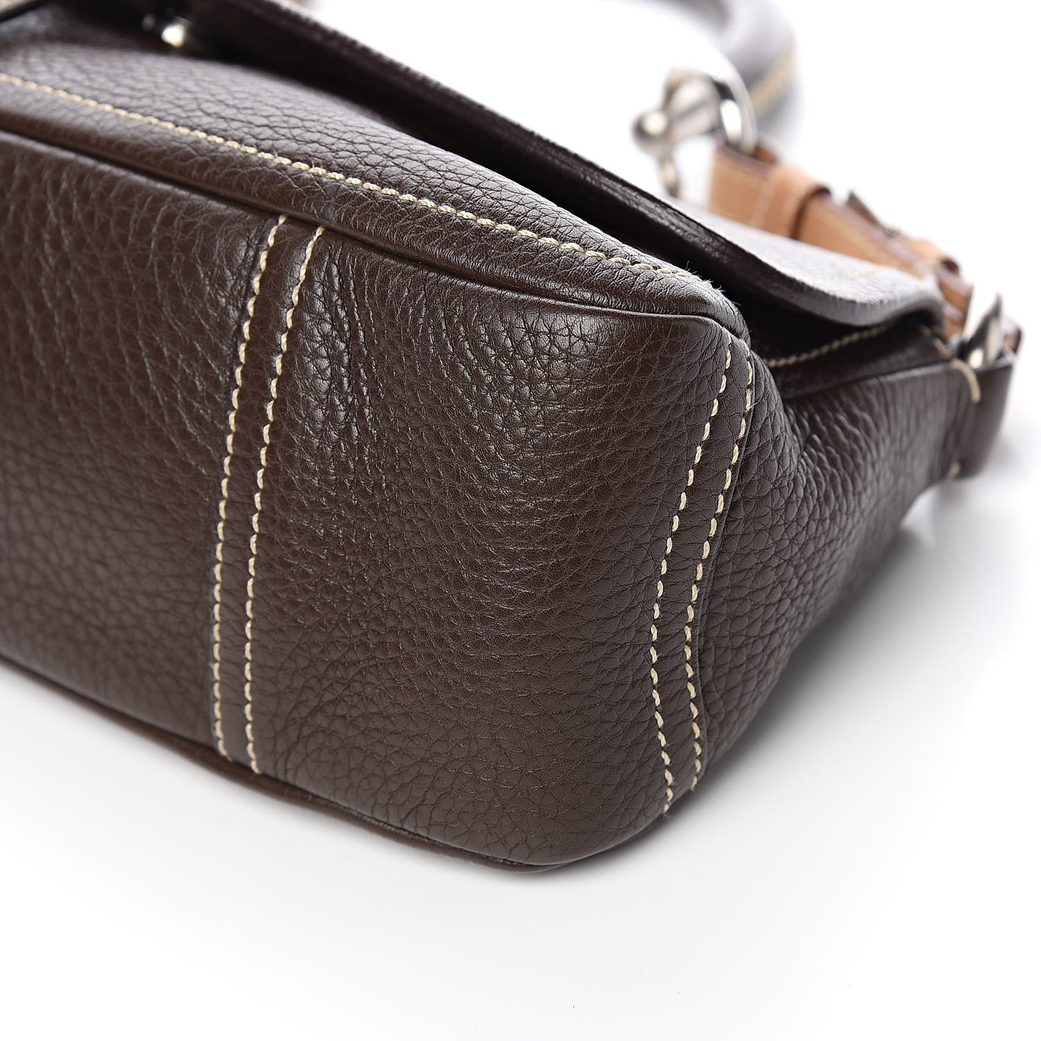 Prada Vitello Daino Shoulder Bag Caffe Naturale 9 of 10