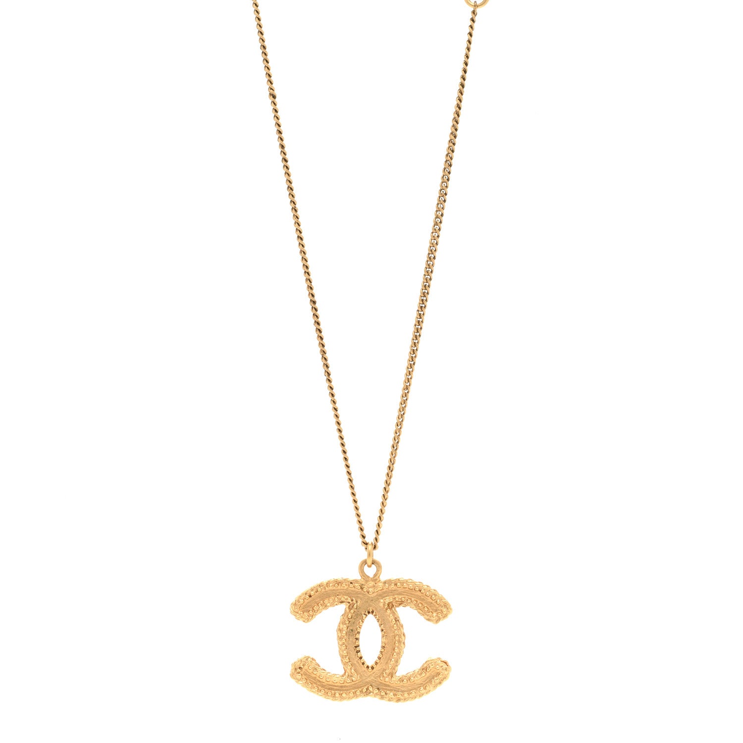 Chanel Metal CC Necklace Matte Gold 1 of 4