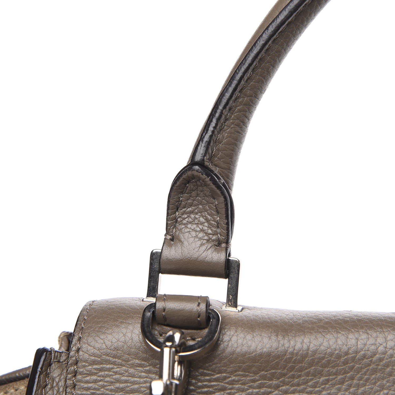 Celine Drummed Calfskin Suede Medium Trapeze Taupe 17 of 20