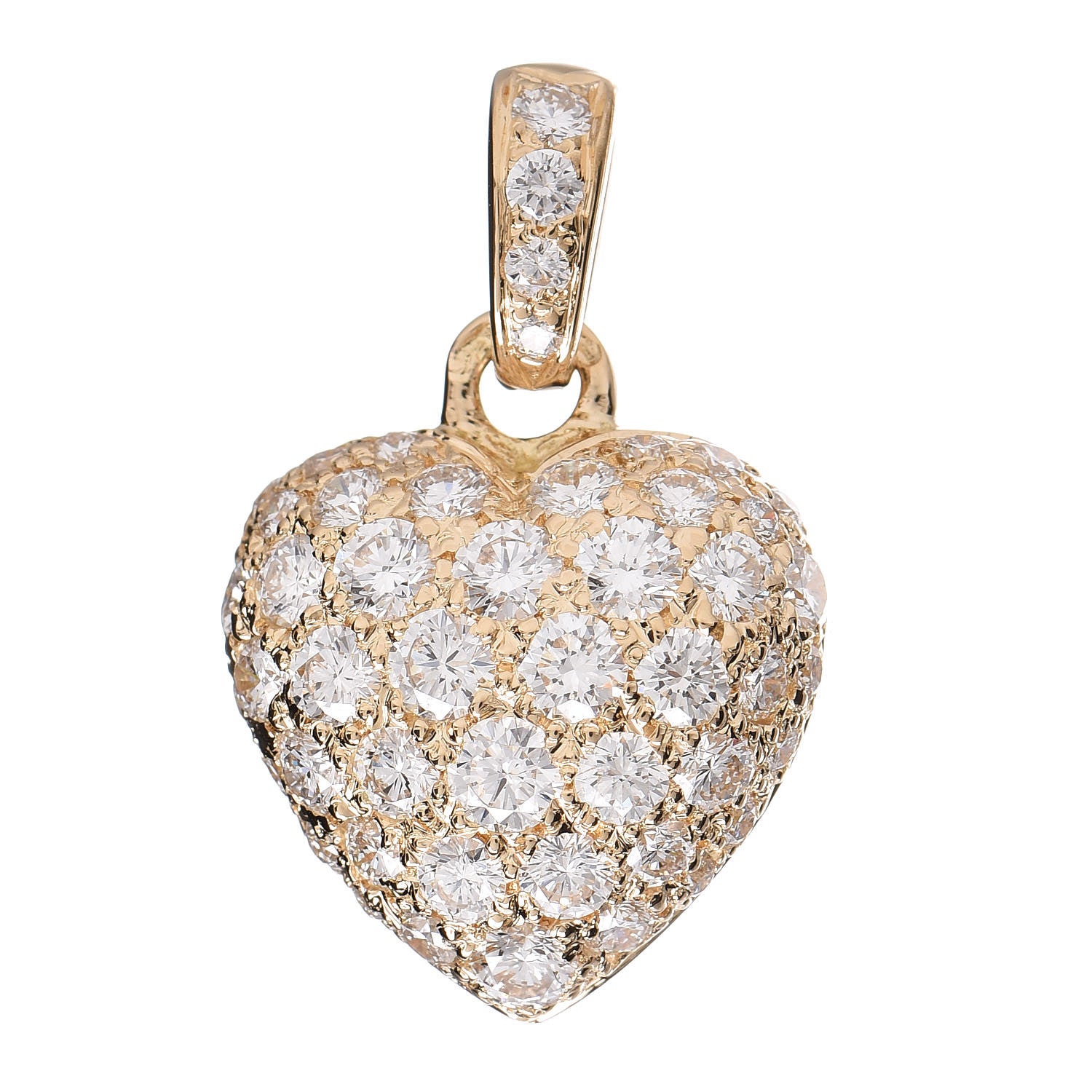 Cartier 18K Yellow Gold Diamond Heart Pendant 1 of 4
