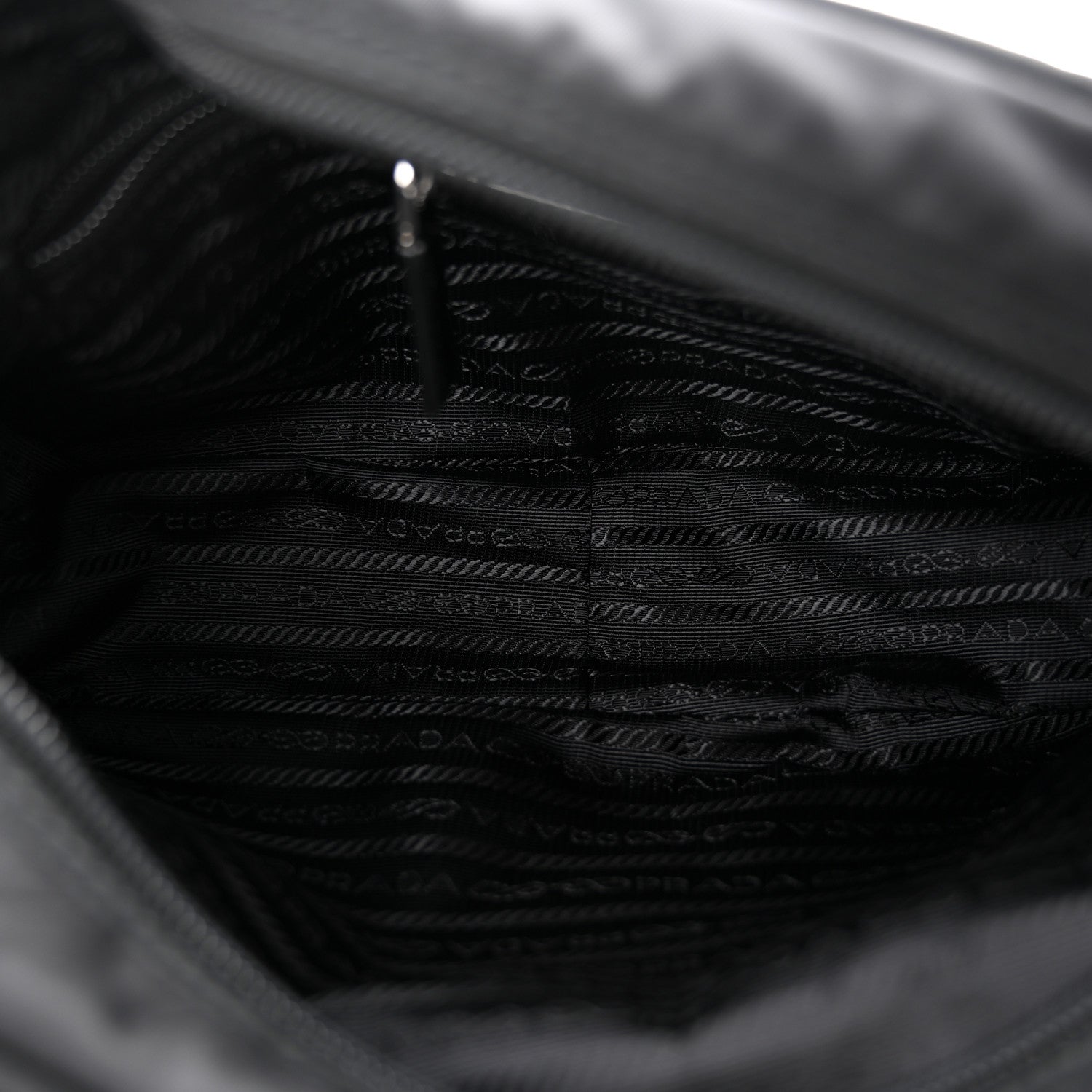 Prada Re-Nylon Vela Saffiano Pocket Double Zip Shoulder Bag Black 5 of 10