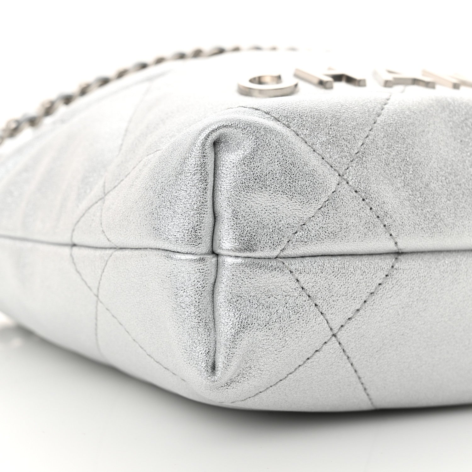 Chanel Metallic Lambskin Quilted Mini Chanel 22 Silvery 9 of 10