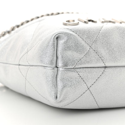 Chanel Metallic Lambskin Quilted Mini Chanel 22 Silvery 9 of 10