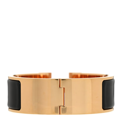 Hermes Enamel Wide Clic Clac H Bracelet GM Black 3 of 5