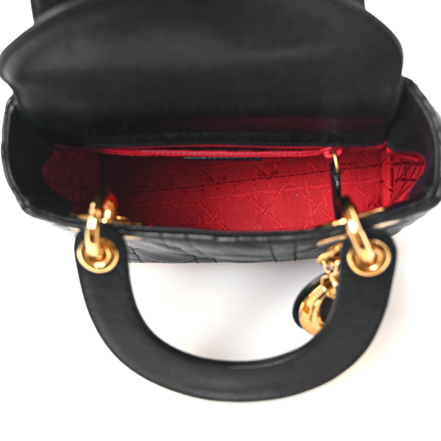 Christian Dior Lambskin Cannage Mini Lady Dior Black 5 of 13