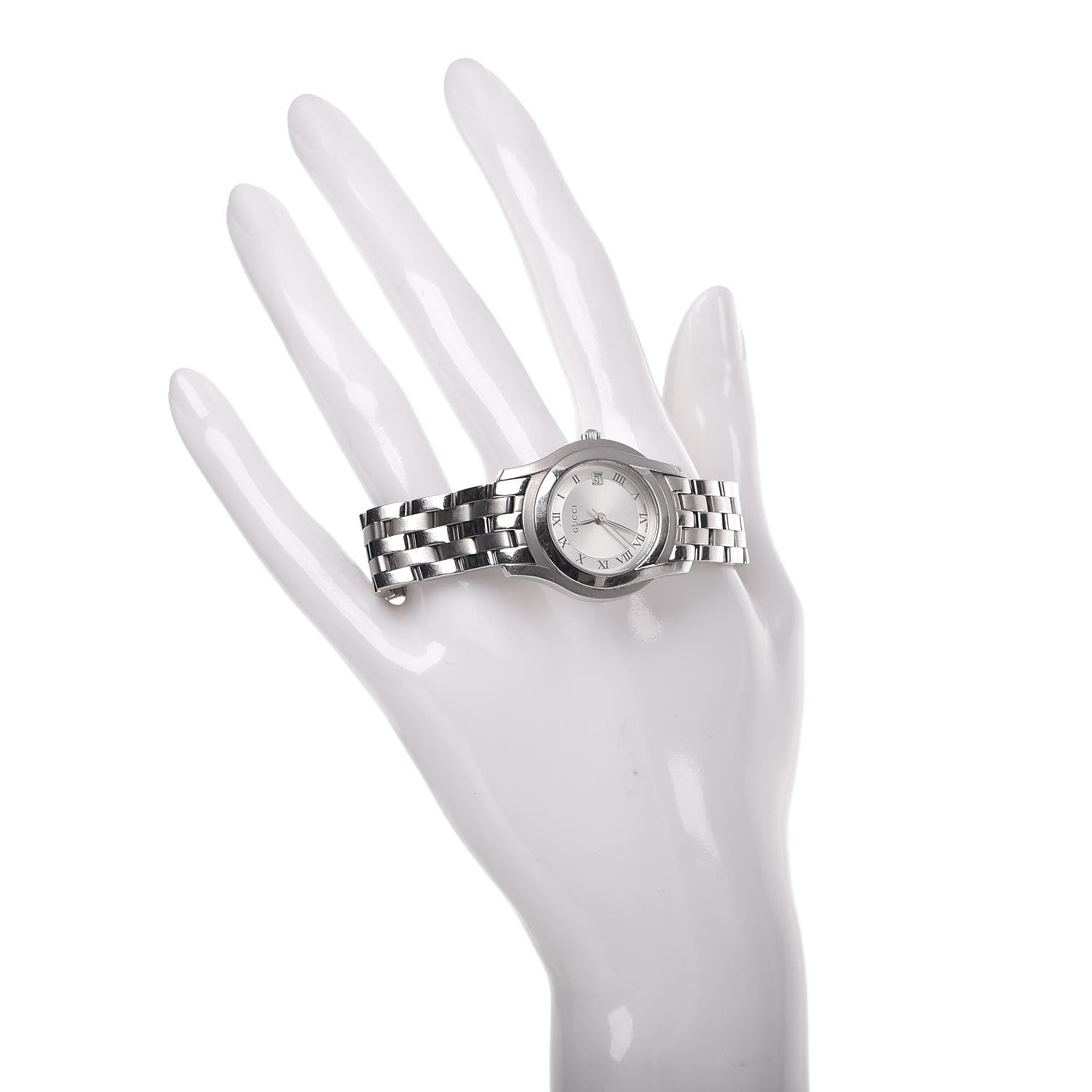 Gucci Stainless Steel 27mm 5500L Quartz Watch Grey 2 of 13
