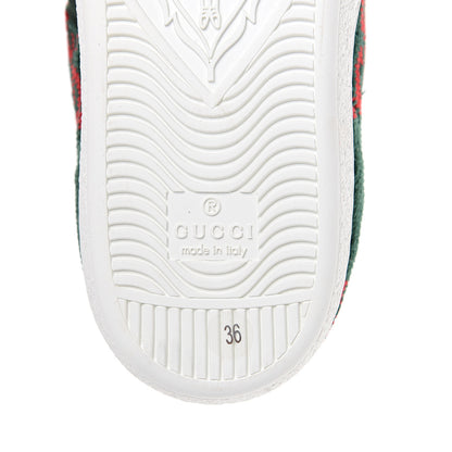 Gucci Terry Cloth GG Monogram Web Womens Ace Sneakers 36 Green Red 9 of 10