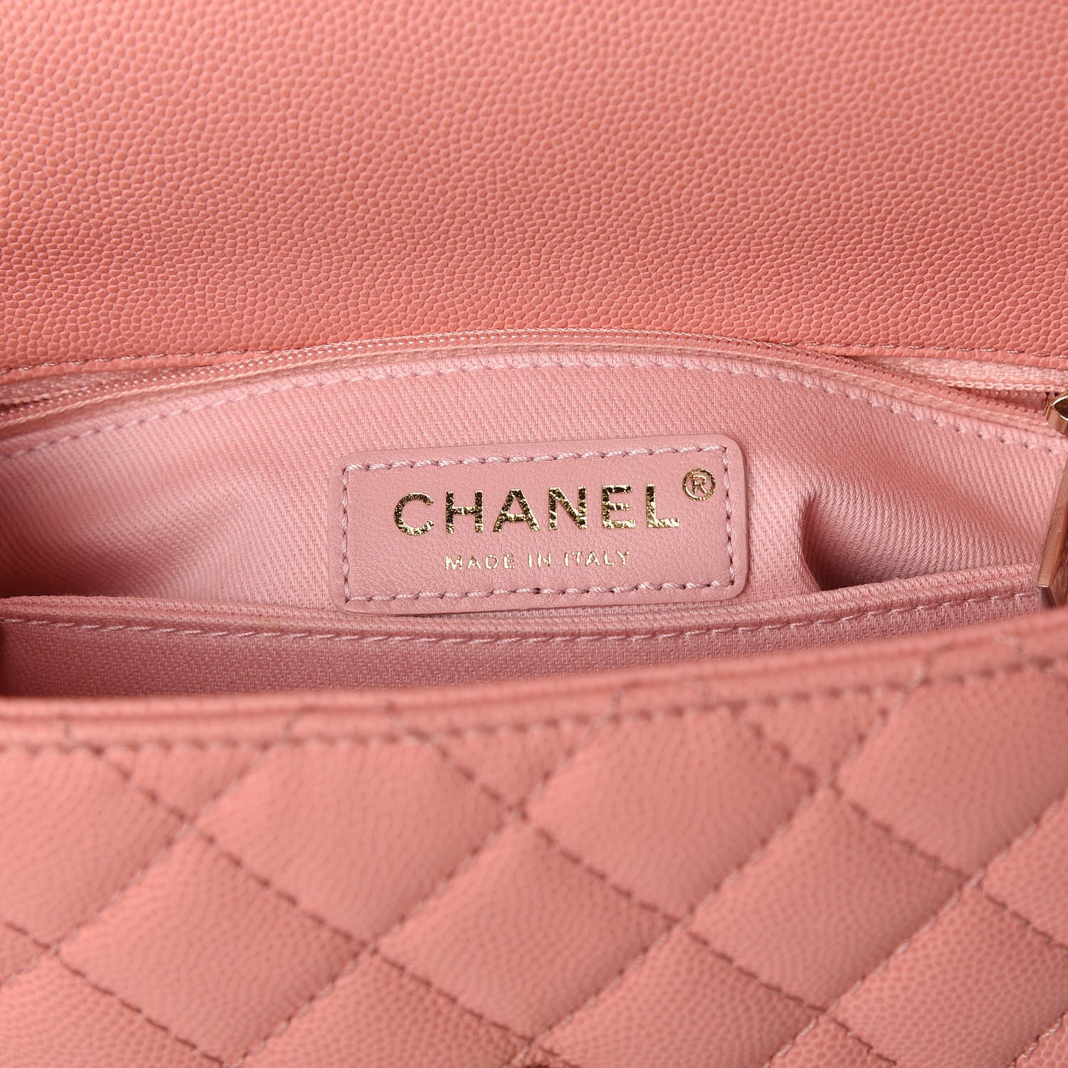Chanel Caviar Quilted Mini Coco Handle Flap Pink 10 of 14