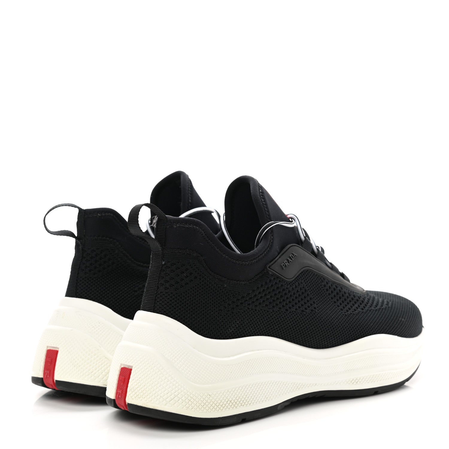 Prada Mesh Neoprene America’s Cup 45mm Sneakers 38.5 Black White 4 of 11