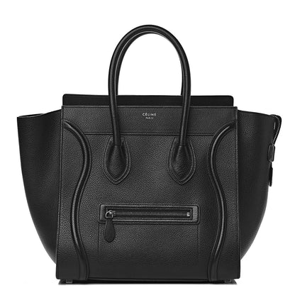 Celine Drummed Calfskin Mini Luggage Black 1 of 11